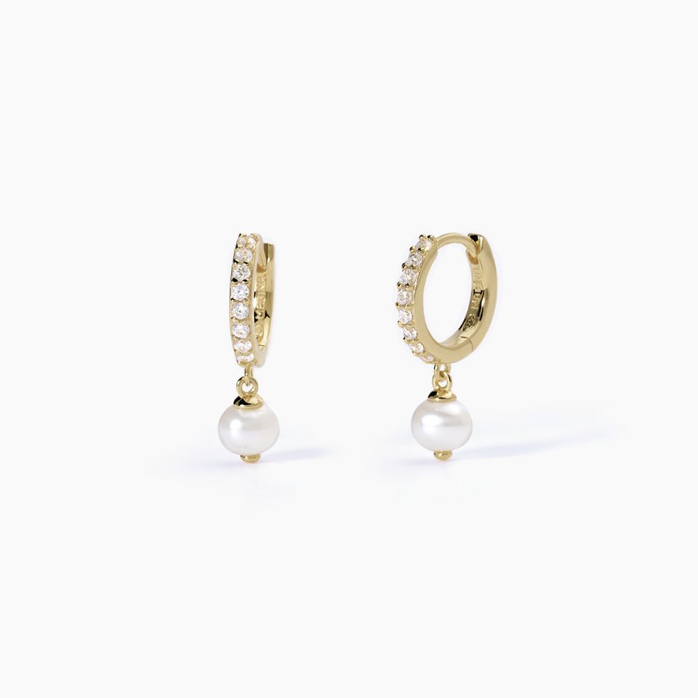 Mabina Cerchio Argento Dorato Perla Bianca
