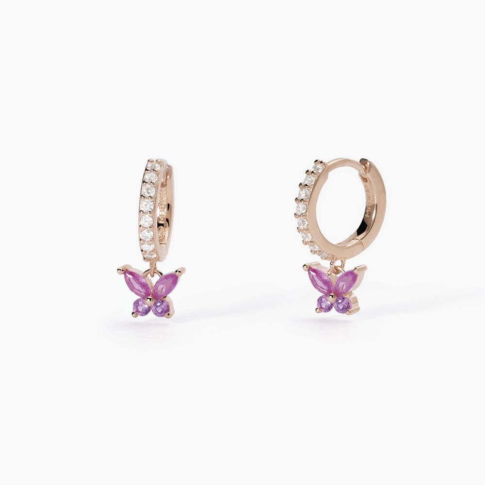 Mabina Cerchio Argento Rosato Zirconi Rosa