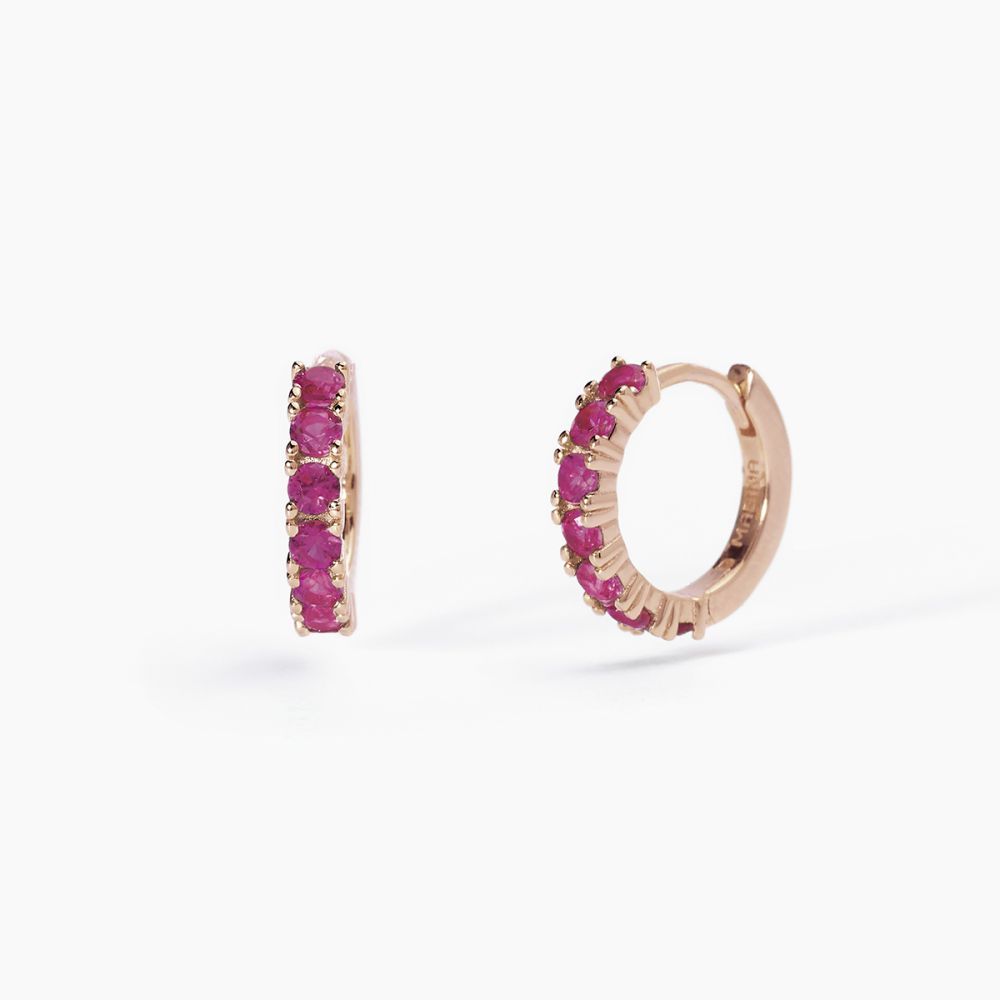 Mabina Cerchio Argento Rosato e Rubini