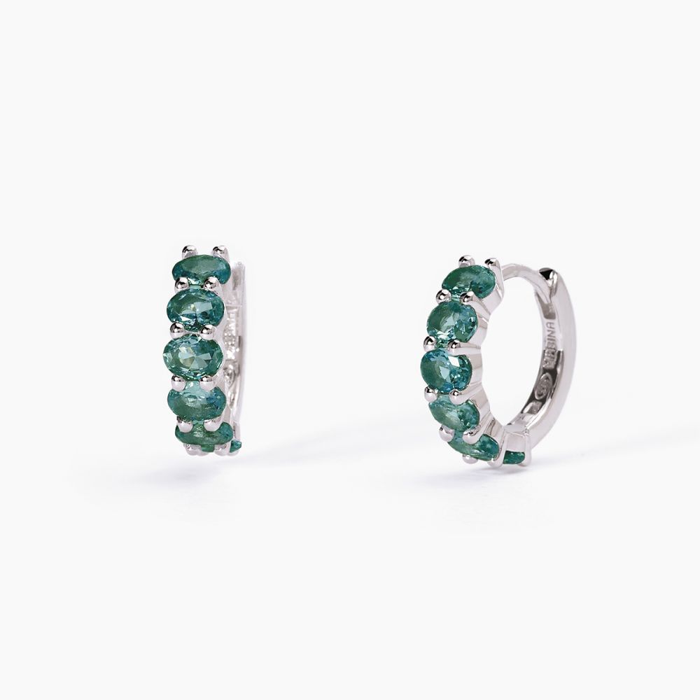 Mabina Cerchio Argento Rodiato e Smeraldi