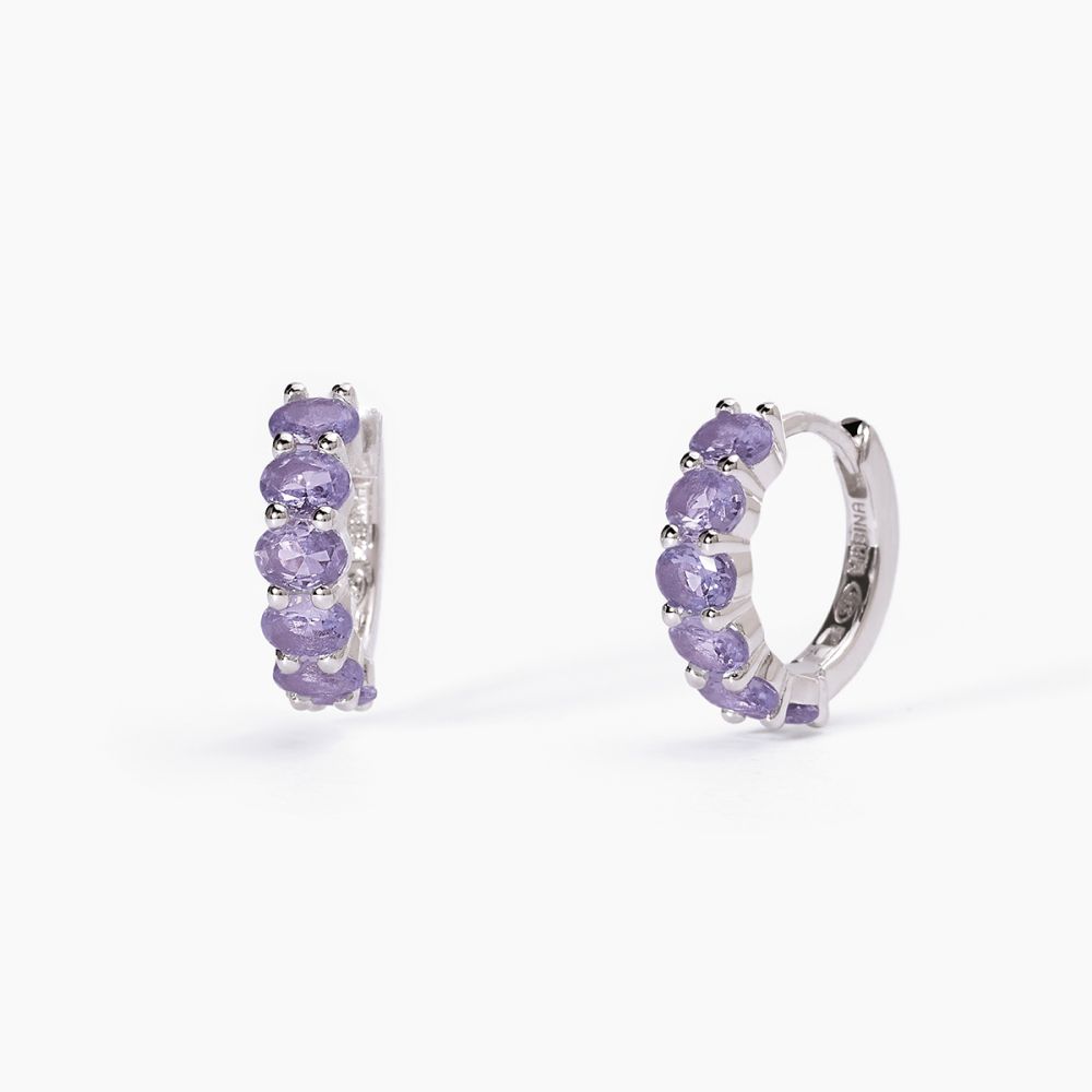 Mabina Cerchio Argento Rodiato Zirconi Viola