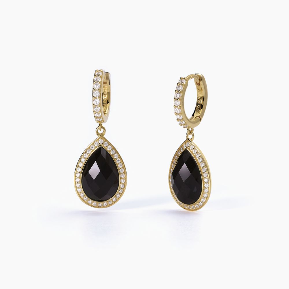 Mabina Cerchio Argento Dorato Agata Nera