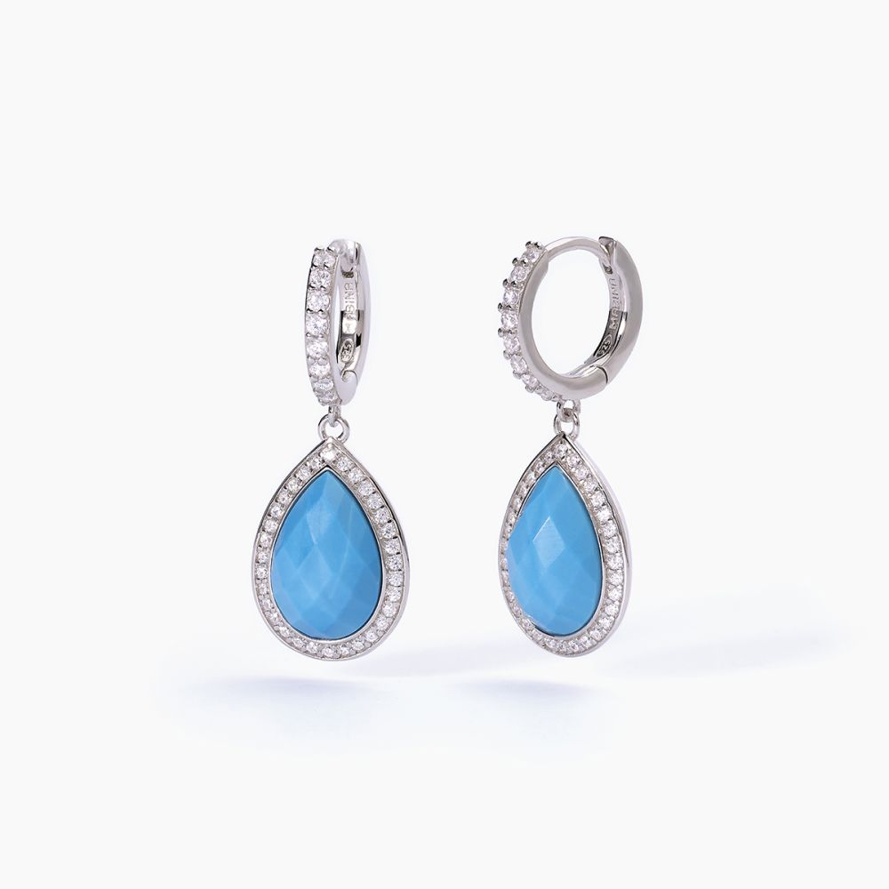 Mabina Cerchio Argento Rodiato e Turchese