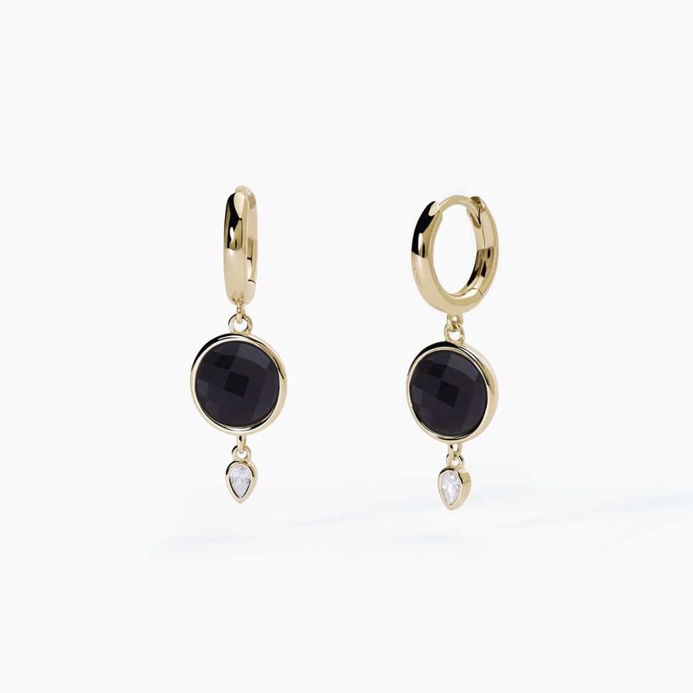 Mabina Cerchio Argento Dorato e Agata Nera