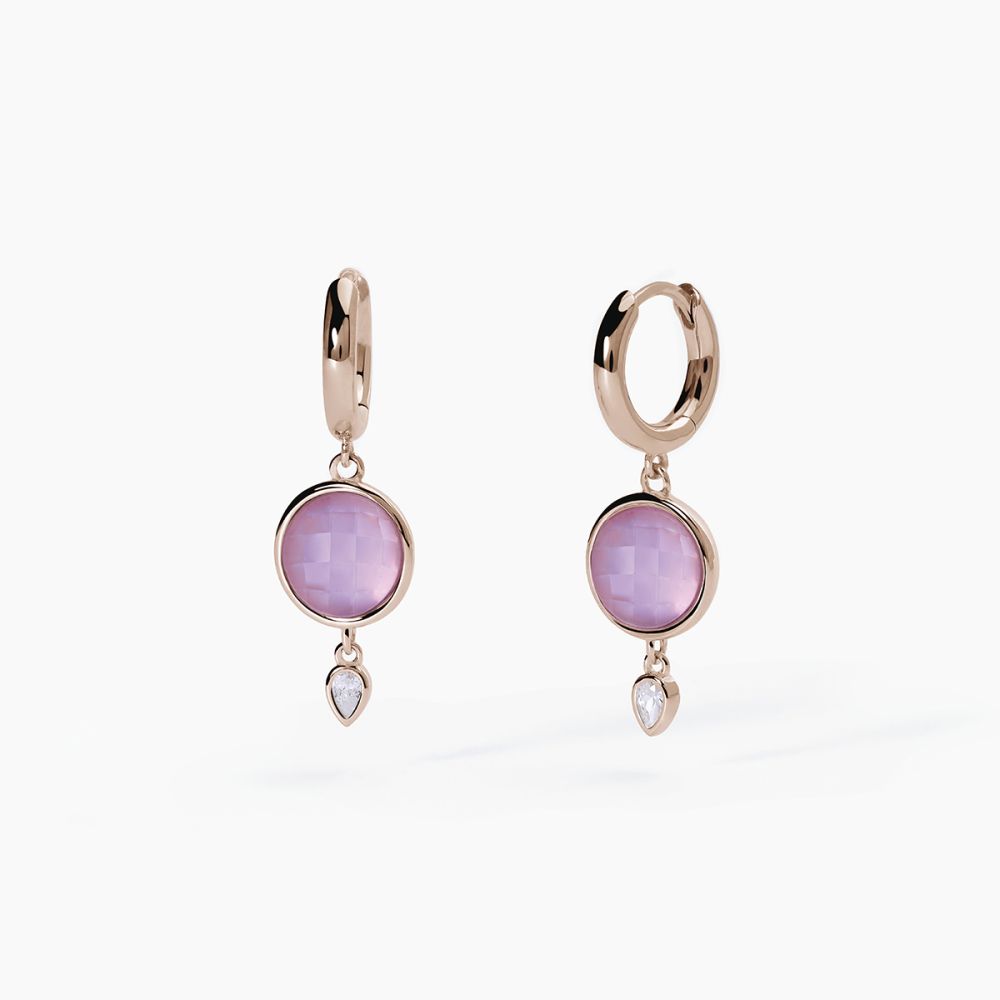 Mabina Cerchio Argento Rosato e Giada Lavanda