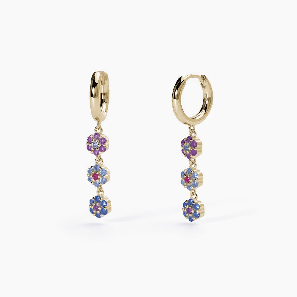 Mabina Cerchio Argento Dorato e Zirconi Multicolor