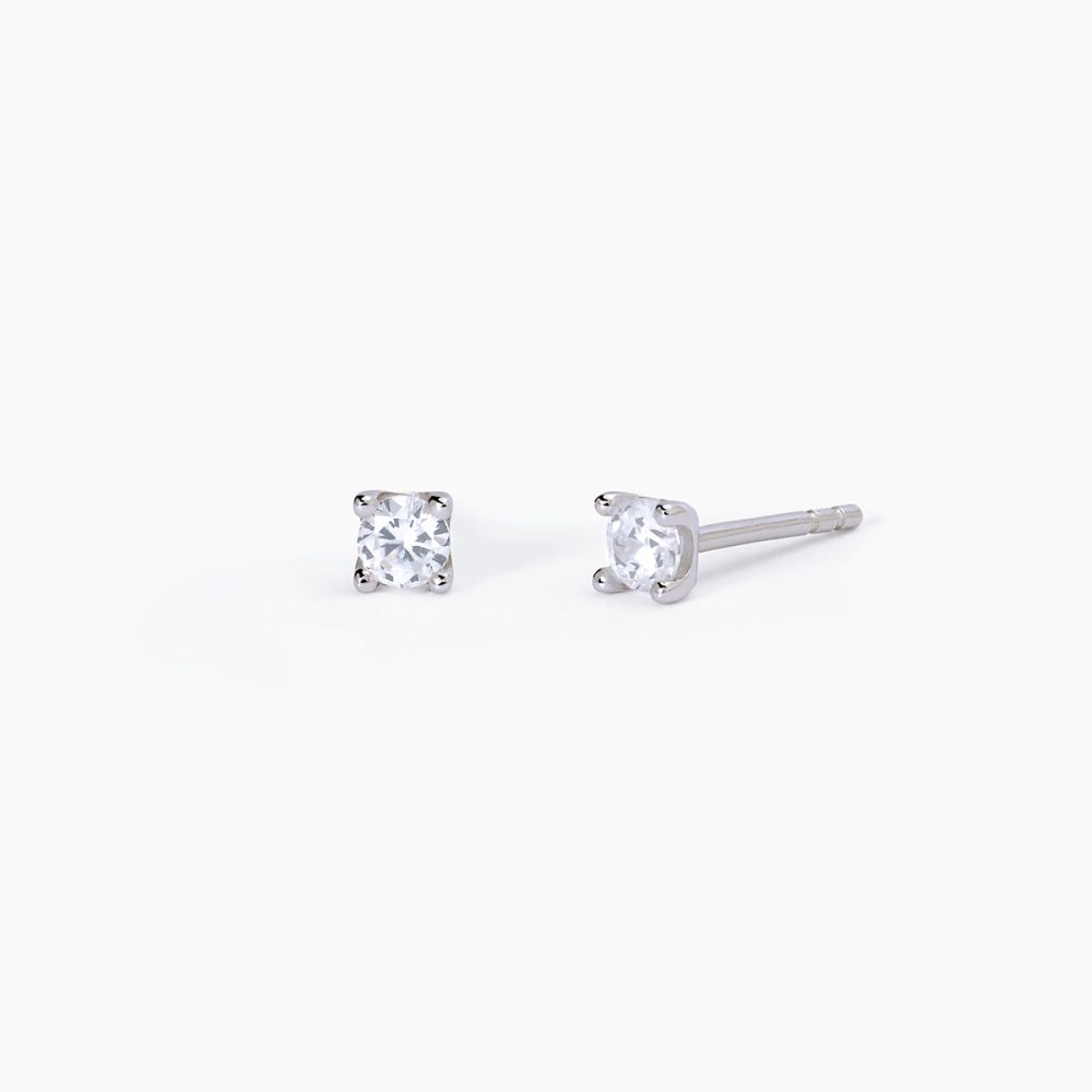 Mabina Orecchini Lobo Argento Punto Luce 3.5 mm