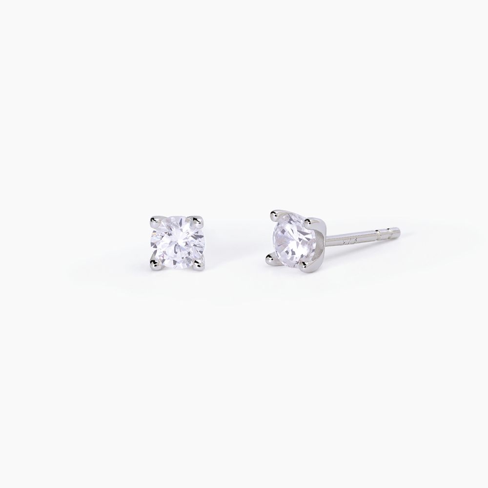 Mabina Orecchini Lobo Argento Punto Luce 4.5 mm