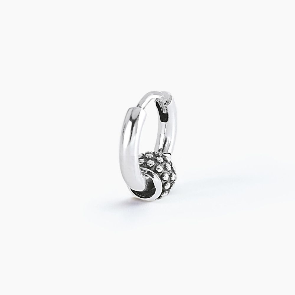 Mabina Mono Orecchino Argento Charm Borchiato