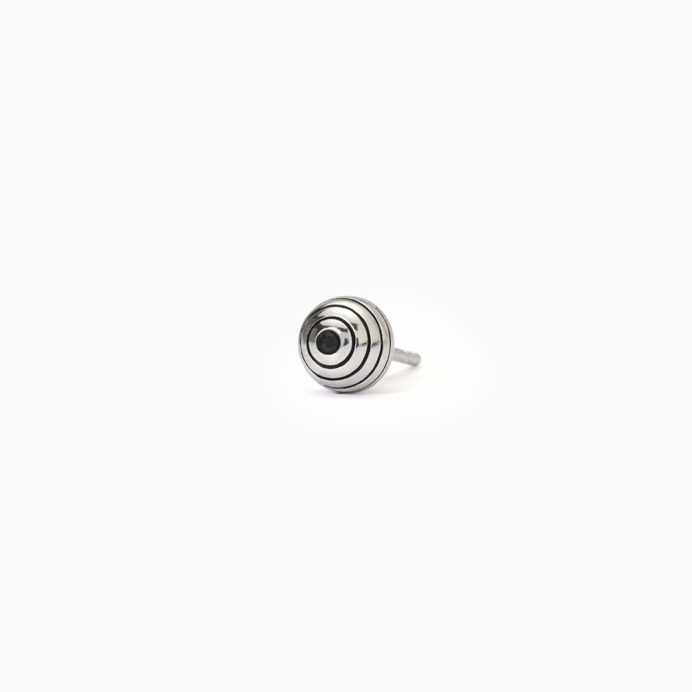 Mabina Mono Orecchino Argento Zircone Nero