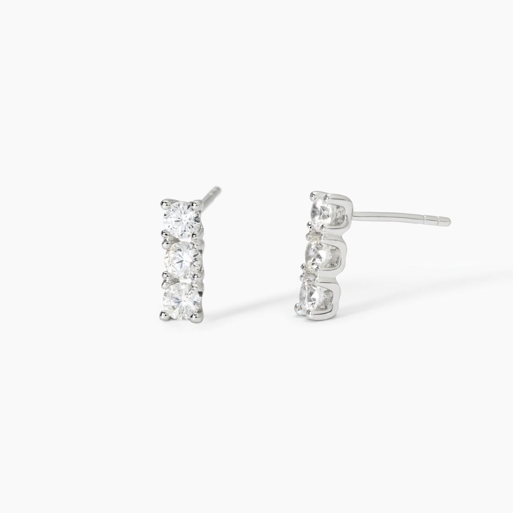 Mabina Orecchini Argento Trilogy Zirconi Bianchi