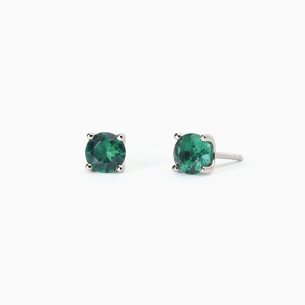 Mabina Orecchini Lobo Argento Punto Luce Smeraldo