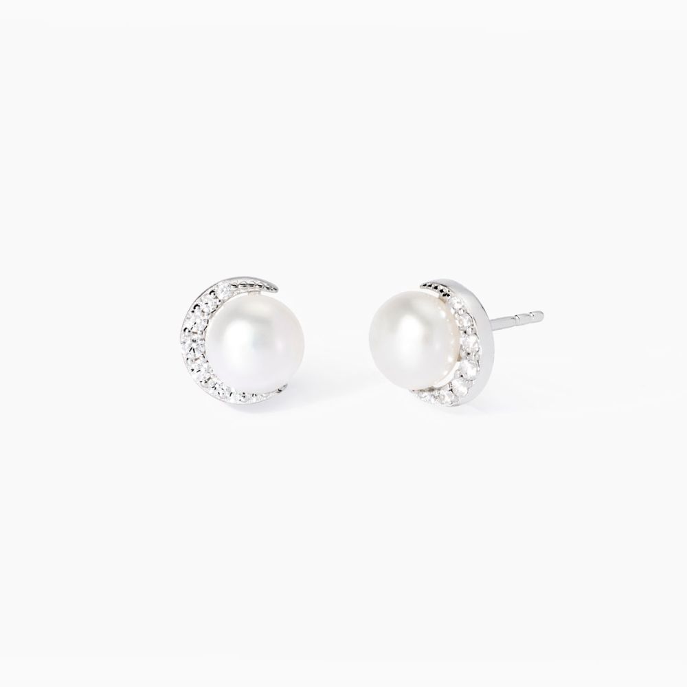 Mabina Orecchini Argento Perla Bianca