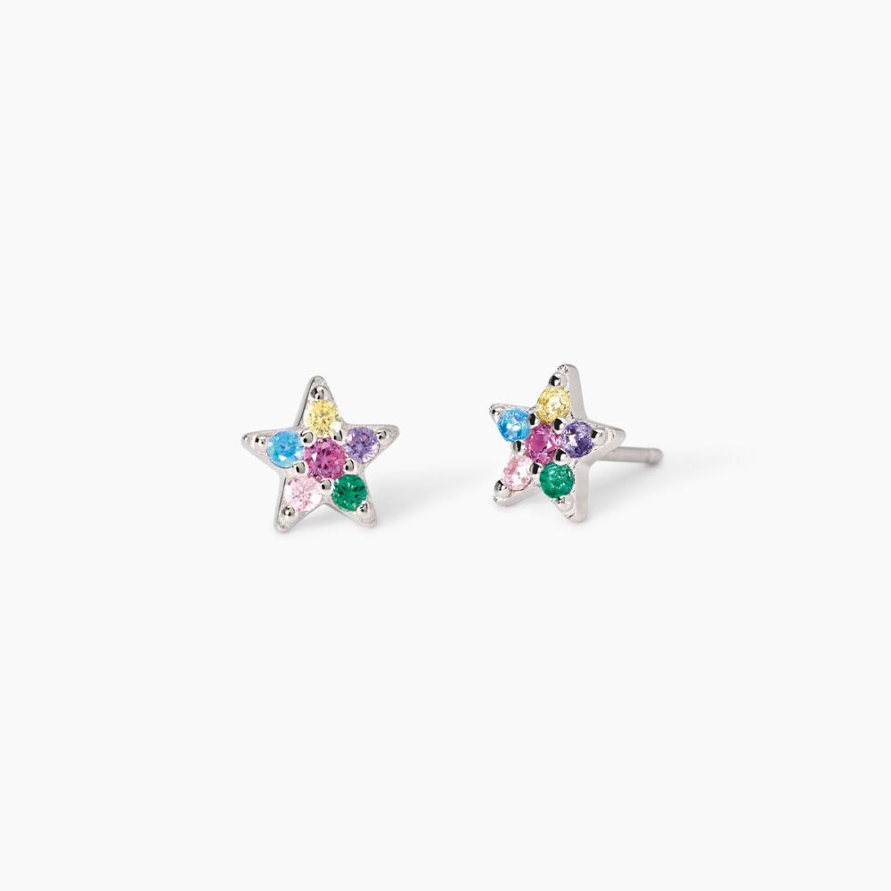 Mabina Orecchini Argento Stella Multicolor Étoile