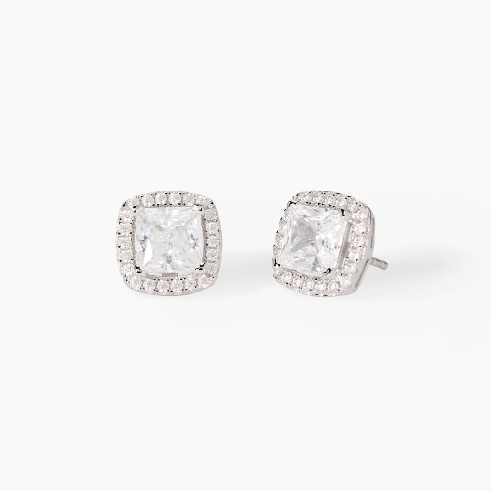 Mabina Orecchini Argento Zirconi Bianchi Cool or Rétro
