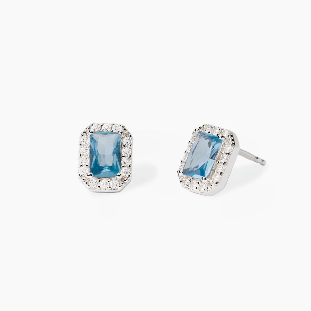 Mabina Orecchini Argento Acquamarina Cool or Rétro