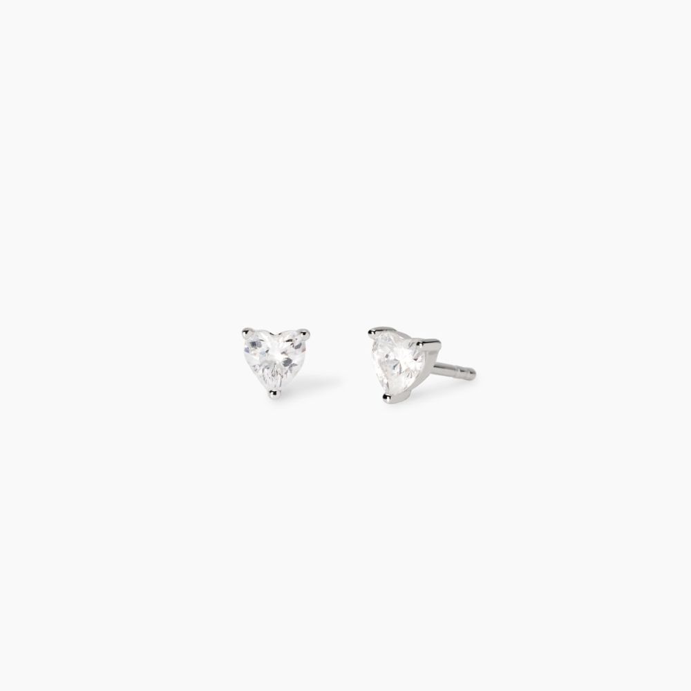 Mabina Orecchini Argento Cuore Bianco Little Joy