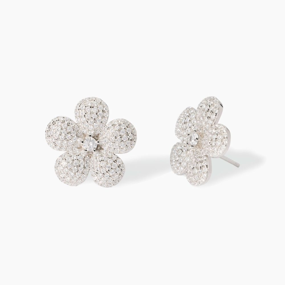 Mabina Orecchini Argento Fiore Zirconato 