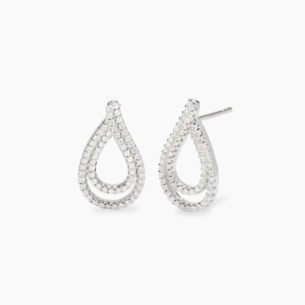 Mabina Orecchini Argento Goccia di Zirconi