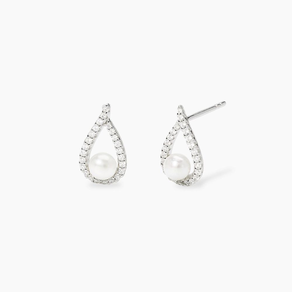 Mabina Orecchini Argento Perla e Zirconi