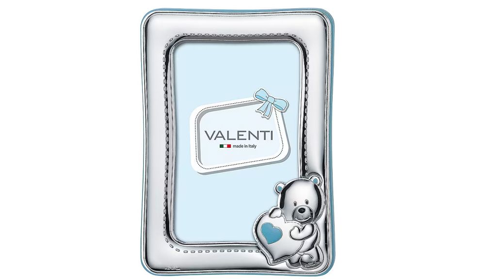Valenti Cornice Bimbo Laminato Argento e Legno 09X13