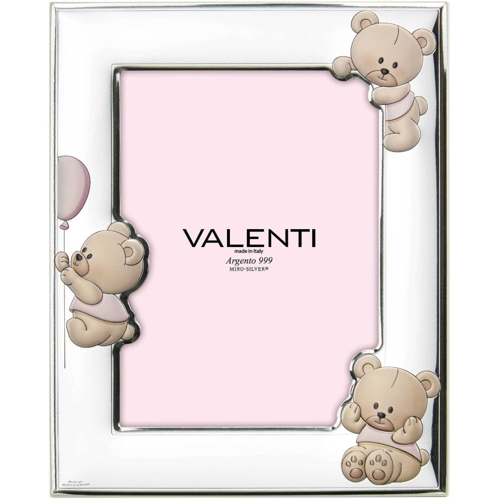 Valenti Cornice Bimba Laminato Argento e Legno 13X18