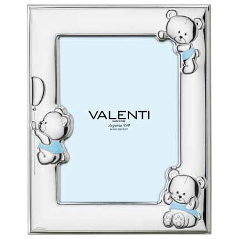 Valenti Cornice Bimbo Laminato Argento e Legno 13X18