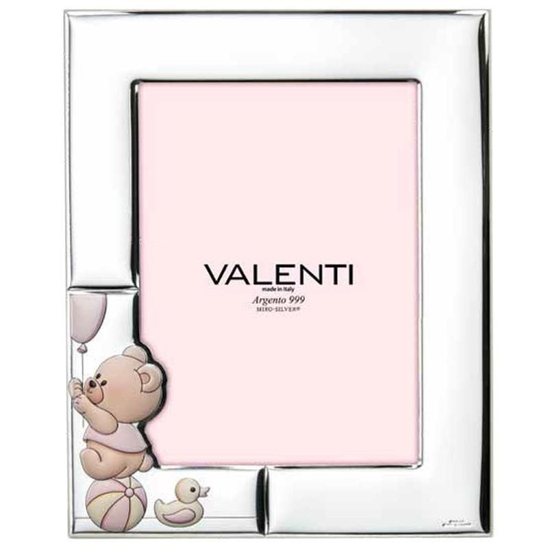 Valenti Cornice Bimba Laminato Argento e Legno 13X18