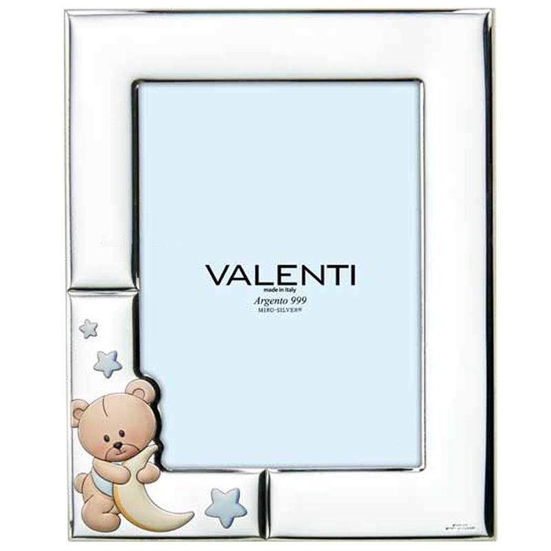 Valenti Cornice Bimba Laminato Argento e Legno 13X18