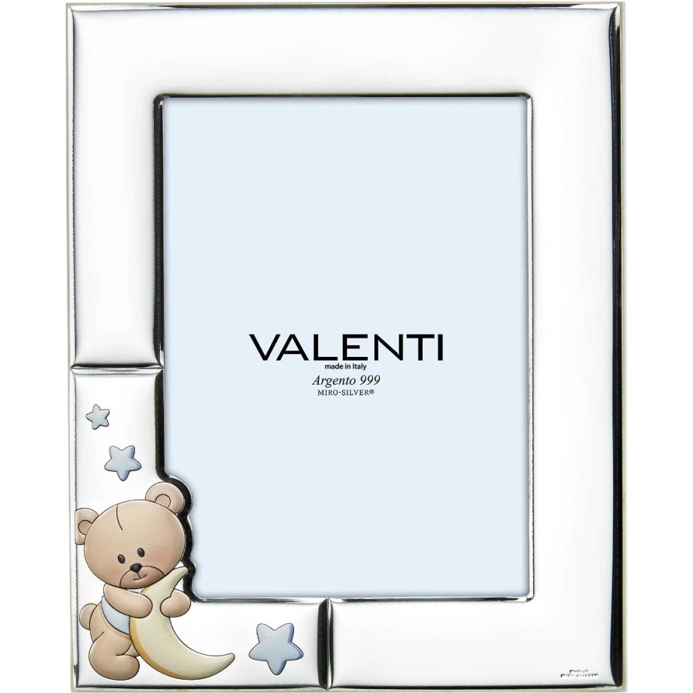 Valenti Cornice Bimbo Laminato Argento e Legno 13X18