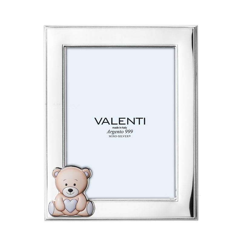 Valenti Cornice Bimbo Laminato Argento e Legno 09X13