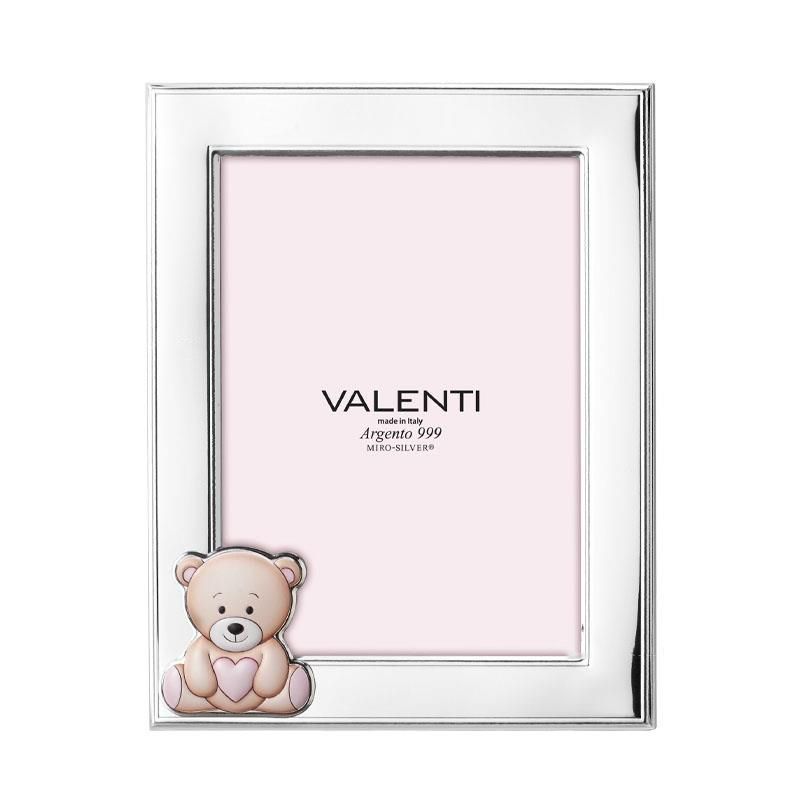 Valenti Cornice Bimba Laminato Argento e Legno 13X18