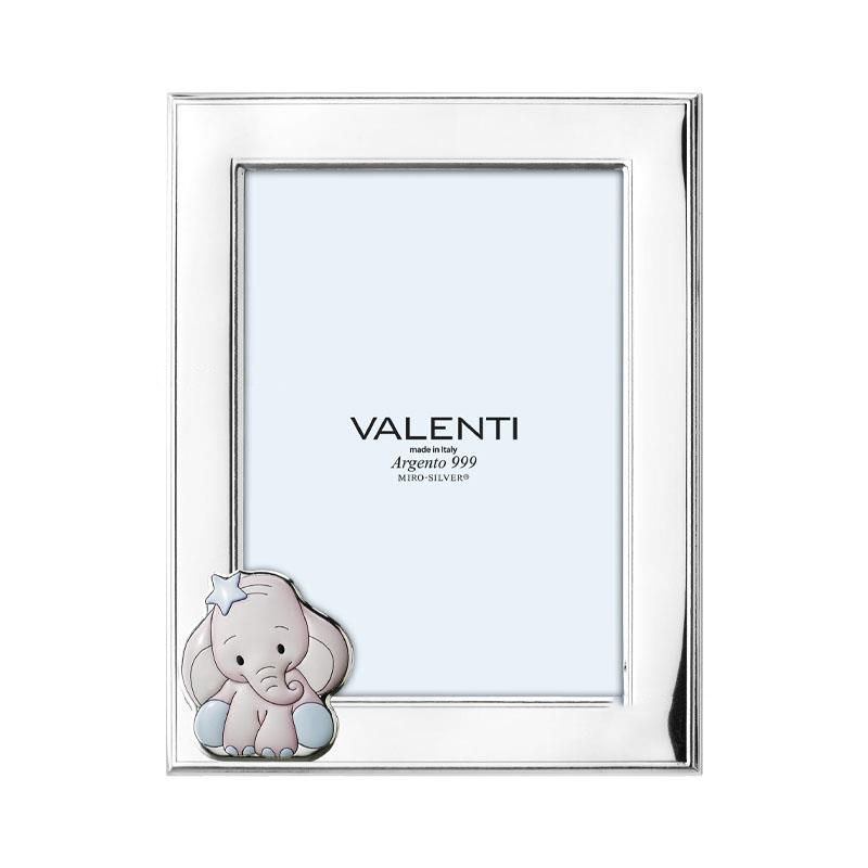 Valenti Cornice Bimbo Laminato Argento e Legno 09X13