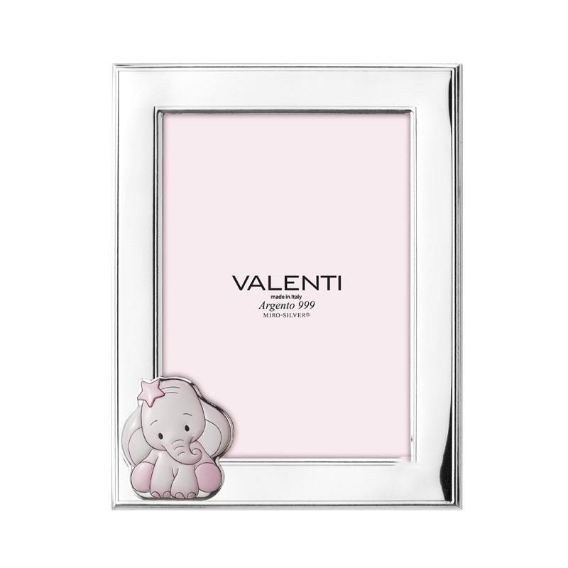 Valenti Cornice Bimba Laminato Argento e Legno 09X13
