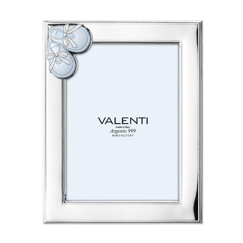 Valenti Cornice Bimbo Laminato Argento e Legno 13X18