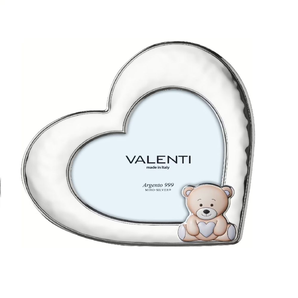 Valenti Cornice Cuore Argento e Legno 09X13
