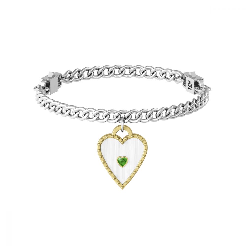 Kidult Bracciale Donna Acciaio Cuore Bordo Gold Love