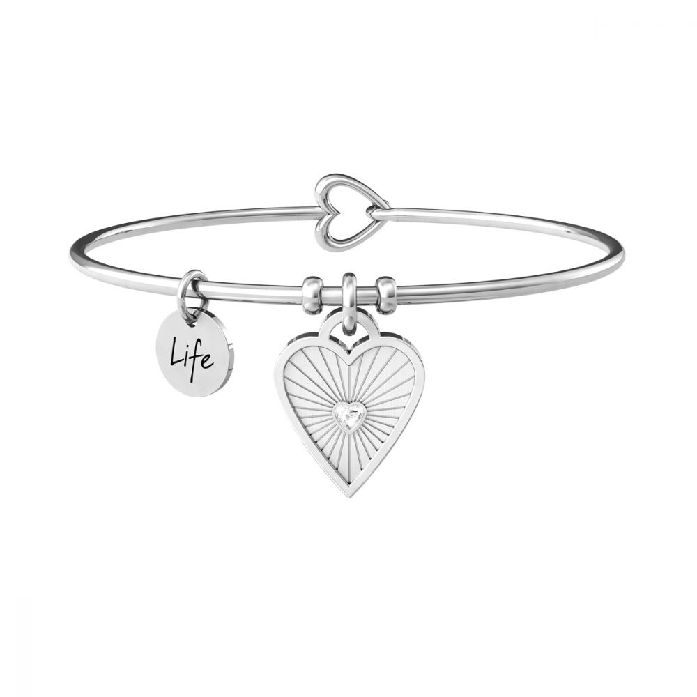Kidult Bracciale Donna Acciaio Cuore Con Raggi Love