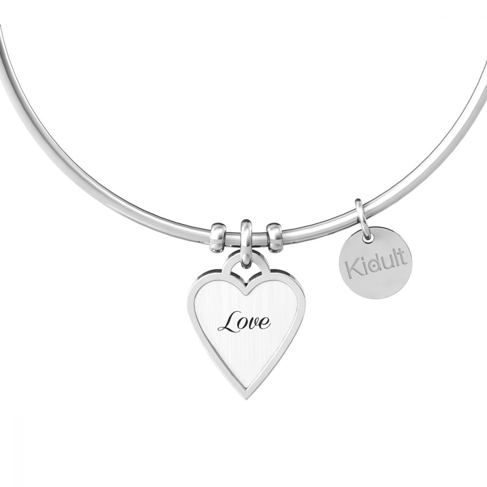 Kidult Bracciale Donna Acciaio Cuore Con Raggi Love