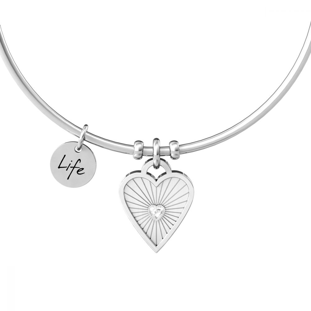 Kidult Bracciale Donna Acciaio Cuore Con Raggi Love