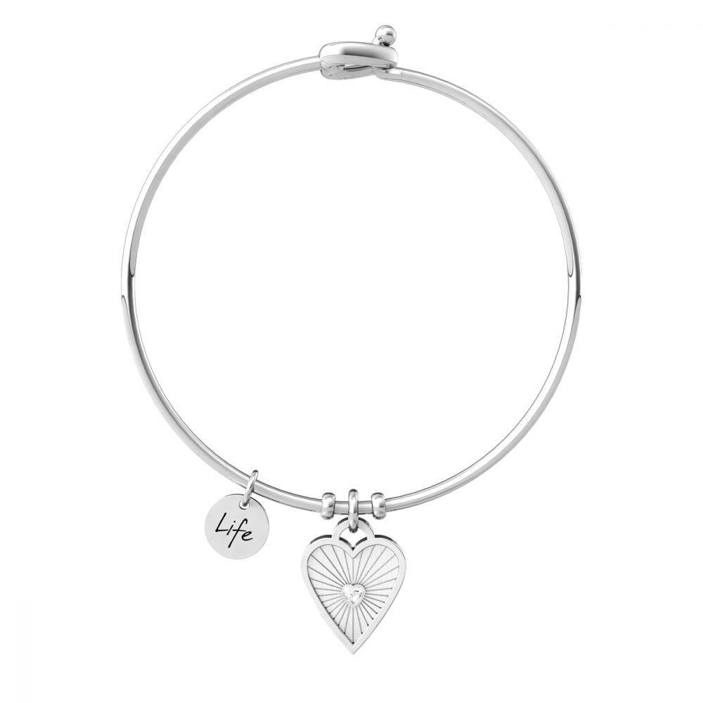 Kidult Bracciale Donna Acciaio Cuore Con Raggi Love