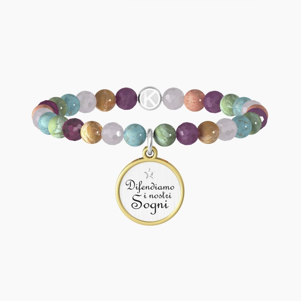 Kidult Bracciale Acciaio e Pietre Multicolor Philosophy