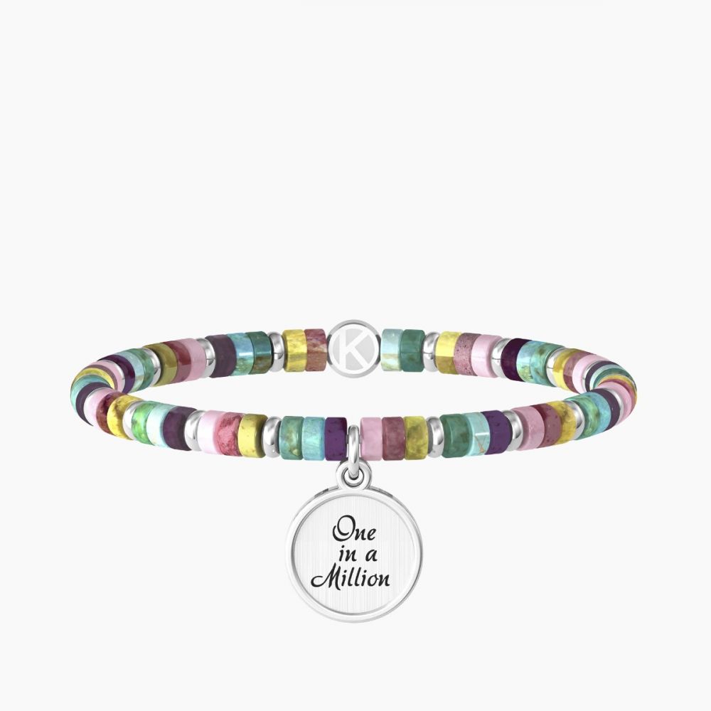 Kidult Bracciale Acciaio Cilindri Multicolor Love