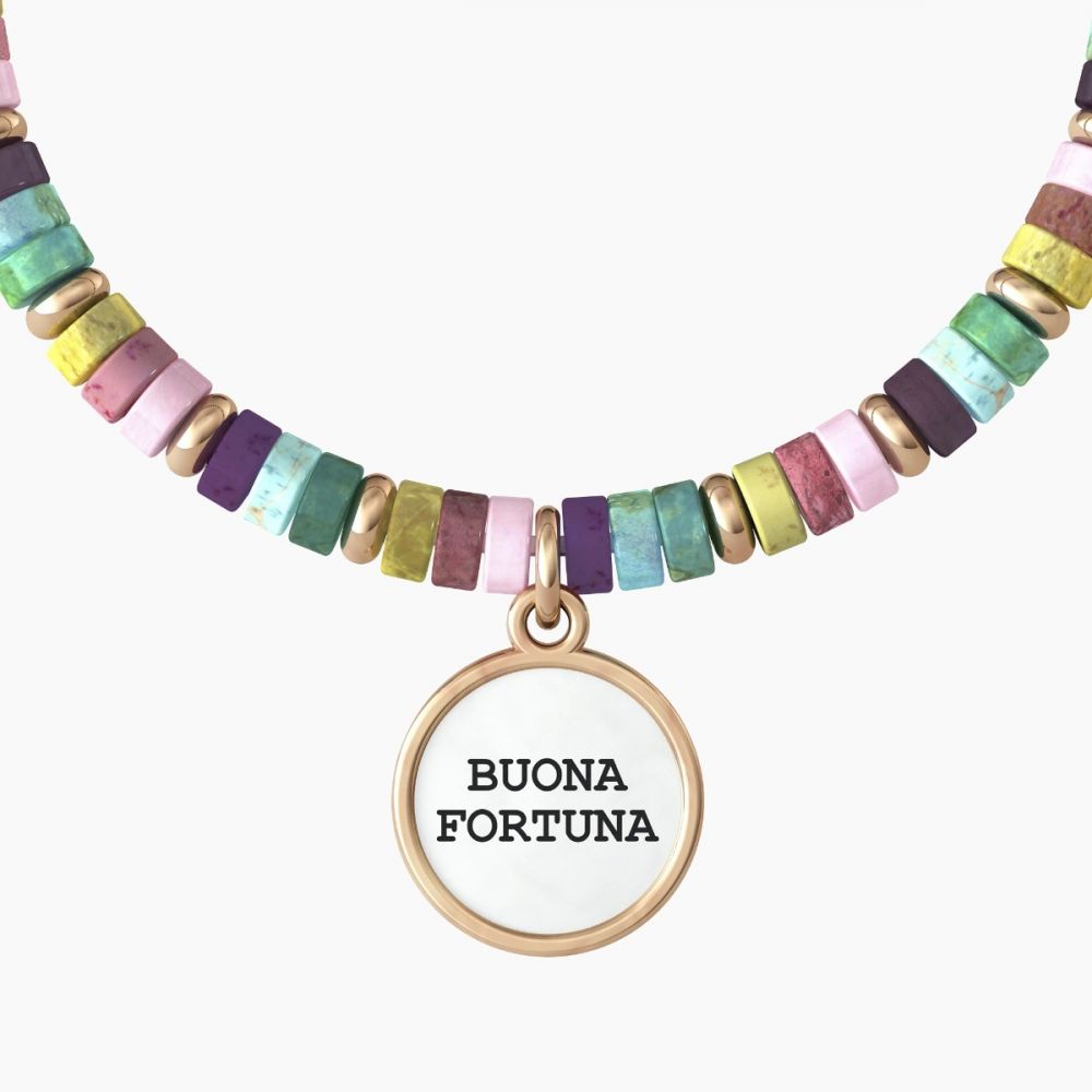 Kidult Bracciale Acciaio e Pietre Multicolor Nature