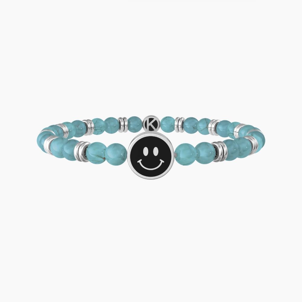 Kidult Bracciale Acciaio e Turchese Symbols