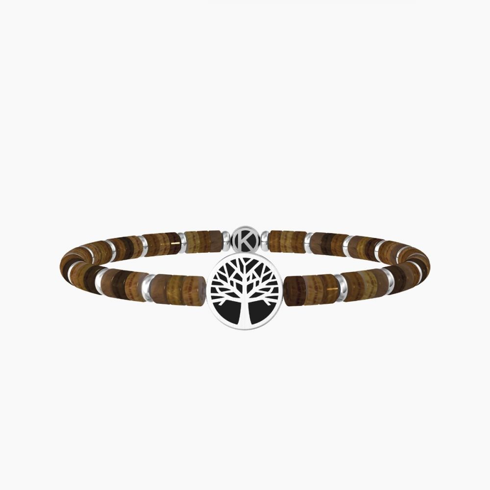 KIdult Bracciale Acciaio e Occhio di Tigre Nature