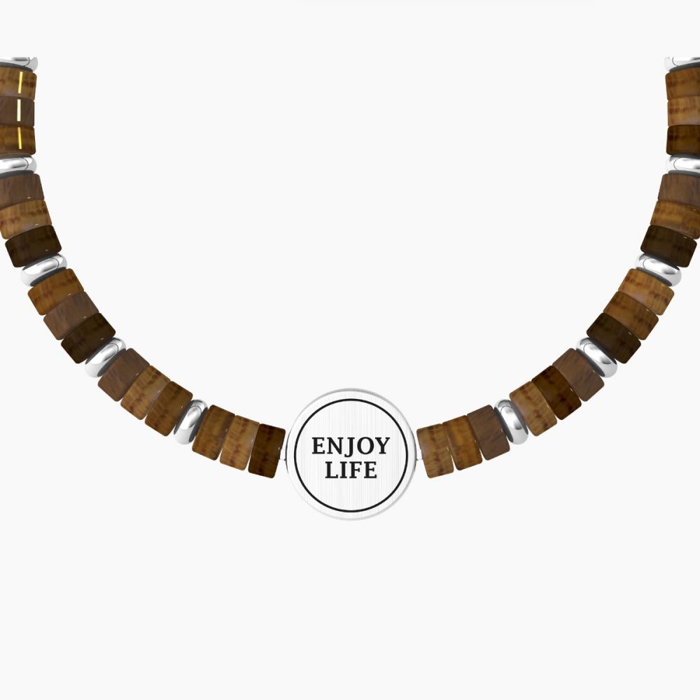 KIdult Bracciale Acciaio e Occhio di Tigre Nature
