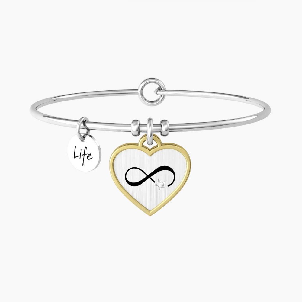 KIdult Bracciale Donna Acciaio Cuore Infinito Love