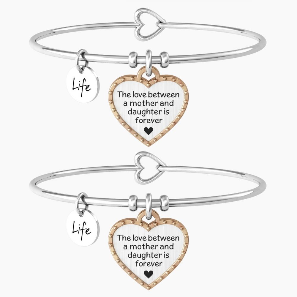Kidult Set 2 Bracciali Donna Acciaio Mamma Figlia Family
