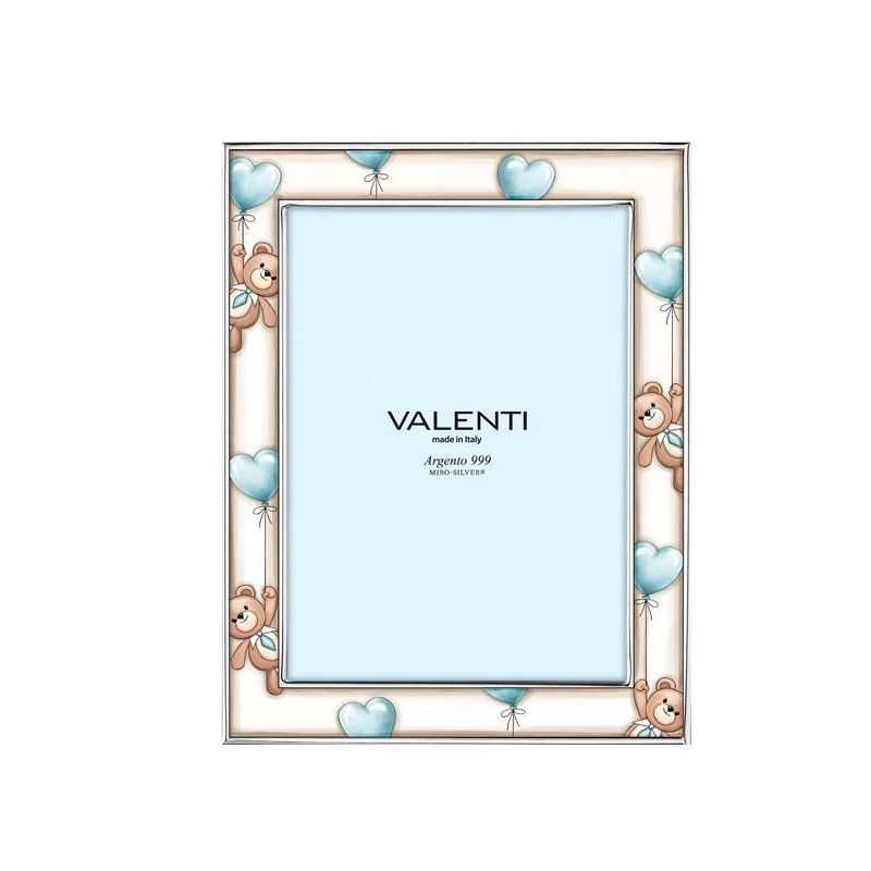 Valenti Cornice Bimbo Laminato Argento e Legno 09X13